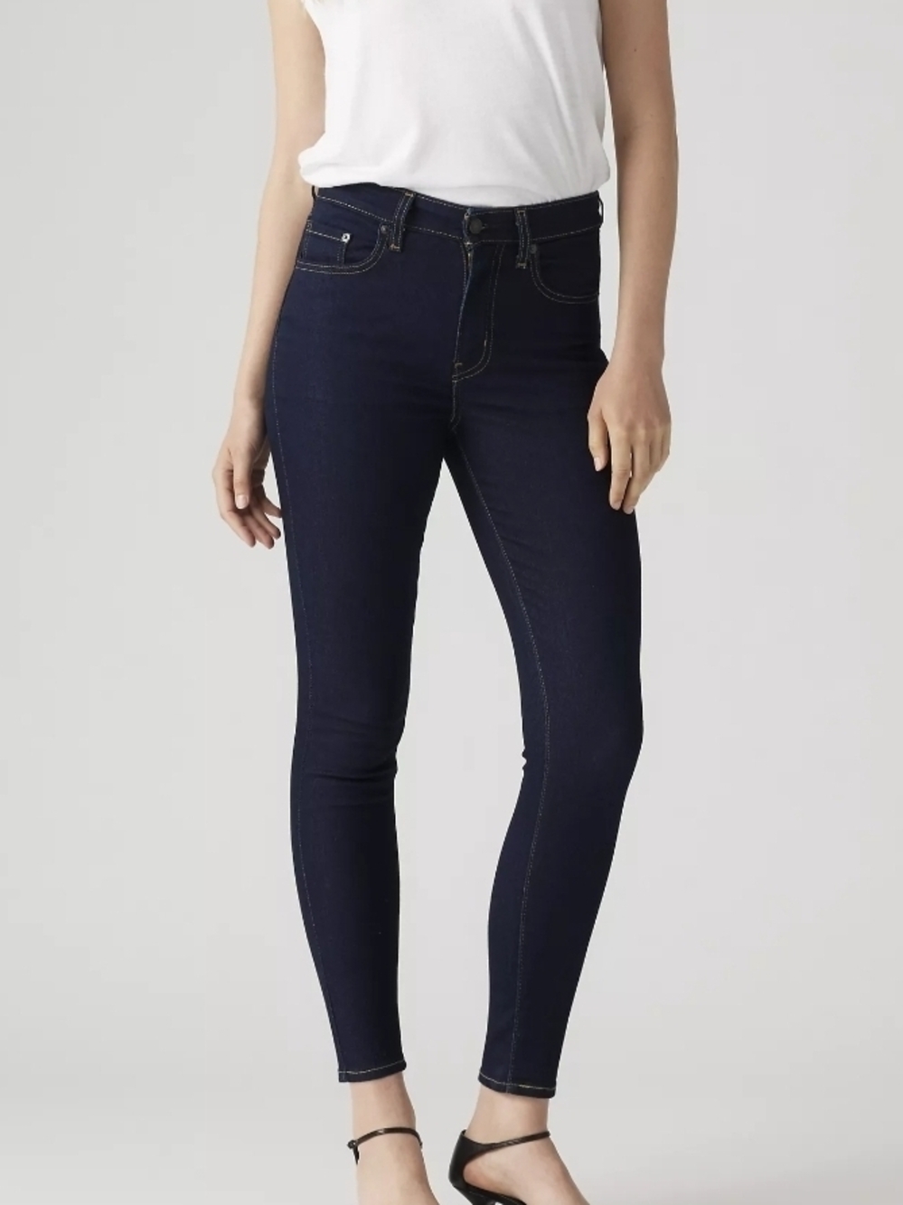 Levis Strauss High-Rise Navy Skinny Jeans for Women
